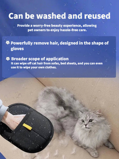 Pet Hair Remover Mitt Pet Hair Remover Gloves Deshedding Brush Glove For Dog Cat Rabbit With Long Short Curly Hair