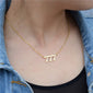 New Trendy Fashion Alloy Gold Color Lucky Angel Numbers Wish 777 Pendant Necklace for Women Girl Gift Birthday Jewelry Dropship