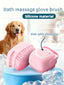 Silicone Dog Bath Massage Gloves Brush Pet Cat Bathroom Cleaning Tool Comb Brush For Dog Can Pour Shampoo Dog Grooming Supplies