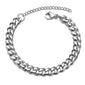 Six-sided Grinding Miami Cuban Titanium Steel Bracelet Adjustable Men