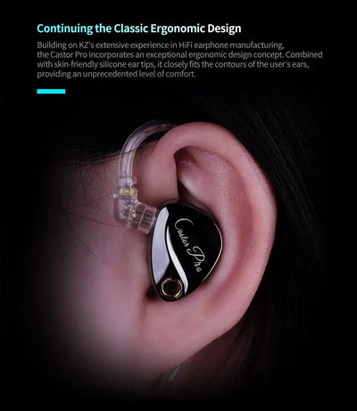 KZ Castor PRO 2DD Dynamic in Ear Earphones High-end Tunable Earphones Stets A New Benchmark for Hfi Sound Quality Bass Headsets
