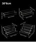 1-4 Tier Acrylic Display Stand Durable Display Rack For Cupcake Perfume Doll Transparent Trapezoidal Blind Box Storage Shelf