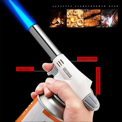 Outdoor Barbecue Kitchen Baking High Temperature Cassette Gas Torch Ceramic Core Spray Gun Small Welding Torch