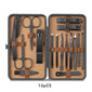 8/12/15/20/24pcs black Nail clipper set Pedicure knife Stainless steel Nail beauty tool Nail Care Trimmer Portable travel box