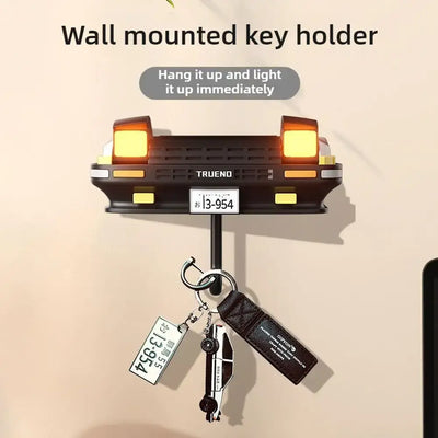 AE86 Car Headlight Key Holder Decor Creative Senior Key Hanger Wall-mounted Home Key Hooks Room Wall Decoration Enthusiasts Gift