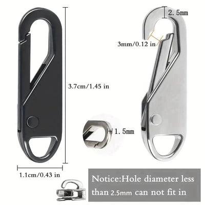 Metal Zipper Replacement Head Detachable Luggage Clothing Free Replacement Of Spring Zipper Buttons