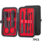 8/12/15/20/24pcs black Nail clipper set Pedicure knife Stainless steel Nail beauty tool Nail Care Trimmer Portable travel box