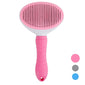 One-Click Pet Hair Removal Comb for Effortless Grooming of Dogs and Cats - Float Hair Removal Slicker Brush with Automatic Funct