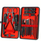 8/12/15/20/24pcs black Nail clipper set Pedicure knife Stainless steel Nail beauty tool Nail Care Trimmer Portable travel box
