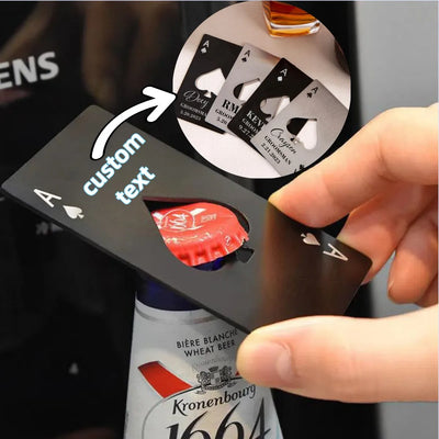 Beer Opener Creative Stainless Steel  Of Spades Playing Card