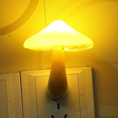 LED Night light Mushroom Wall lamp Socket Type Eu, Us Plug 220V light Sensor Bedroom, Home Decor, lovely Atmosphere lighting