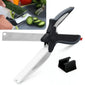 Stainless Steel Kitchen Scissors 2 In 1 Cutting Board Chopper Fruit Vegetable Multifunctional