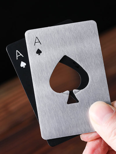 Beer Opener Creative Stainless Steel  Of Spades Playing Card