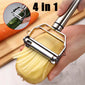 2 in1 Stainless Steel Potato Grater Julienne Peeler Kitchen Accessories Vegetables Peeler Double Planing Grater Kitchen Tools