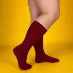 Red Wine Color Easy Stretch™ Socks - Image 4