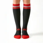 Black and red double-spun Easy Stretch™ socks - Image 4