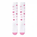 Pink and White "Easy Stretch™" Socks