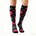 Pink checkered "Stretchable™" socks - Image 8