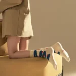 Everyday Blue & White Stripe Crew Socks - Image 5