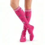 Pink kitten "Elastic™" socks - Image 3