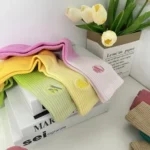 Trendy Tie-Dye Candy Crew Socks (W Embroidery) - Image 14