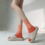 Trendy Tie-Dye Candy Crew Socks (W Embroidery) - Image 5