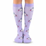 Stretchable™ Purple Unicorn Socks - Image 2