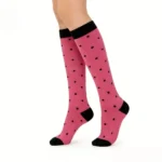 Magenta-black polka dot "Stretchable™" socks - Image 5