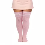 Pink & White Relax Stretch™ Plus Size Socks - Image 3