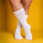 Large size white stretchable™ socks - Image 3