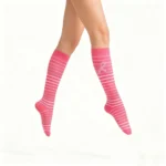 Pink striped elasticated "Elastic Stretch™" socks - Image 6
