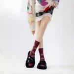 Colorful Matching Couple Crew Socks - Image 2