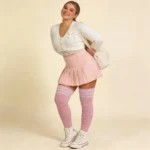 Pink & White Relax Stretch™ Plus Size Socks - Image 2