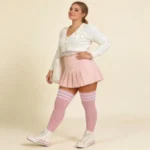 Pink & White Relax Stretch™ Plus Size Socks - Image 8