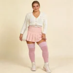 Pink & White Relax Stretch™ Plus Size Socks - Image 7