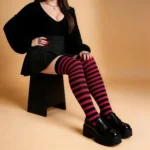 Black & Rose Red Relax Stretch™ Socks - Image 9