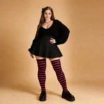 Black & Rose Red Relax Stretch™ Socks - Image 2