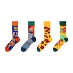 Asymmetric Street Socks, 4 Pairs