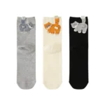 Egg Cat Cartoon Mid-Calf Cotton Socks