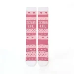 Pink "Elasticity™" heart-shaped socks