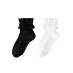 Lace Trim Crew Socks