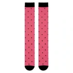 Magenta-black polka dot "Stretchable™" socks