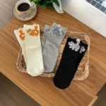 Egg Cat Cartoon Mid-Calf Cotton Socks - Image 12