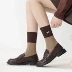 Women’s Brown Cotton Slouch Socks - Image 6