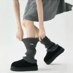 Metal Tag Ribbed Leg Warmers - Image 12