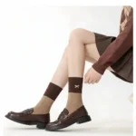 Women’s Brown Cotton Slouch Socks - Image 5