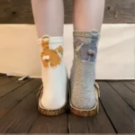 Egg Cat Cartoon Mid-Calf Cotton Socks - Image 5