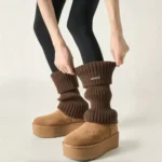 Metal Tag Ribbed Leg Warmers - Image 5