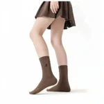 Women’s Brown Cotton Slouch Socks - Image 4