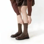 Women’s Brown Cotton Slouch Socks - Image 3